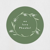 "floral letters" - Bridal Shower Favor Stickers in Garden by Alethea and Ruth - Front