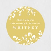 "Briar" - Bridal Shower Favor Stickers in Sunshine by Kate Ahn - Front