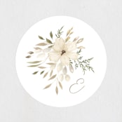 "floral bride" - Bridal Shower Favor Stickers in Elegant Spring by Phrosné Barwood - Front