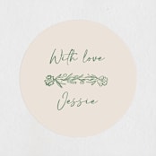 "Doodled" - Bridal Shower Favor Stickers in Meadow by Petra Kern - Front
