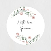 "Romantica" - Bridal Shower Favor Stickers in Rosebud by Petra Kern - Front