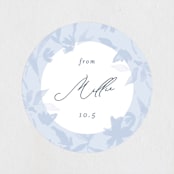 "Garland" - Bridal Shower Favor Stickers in Delft by Erin L. Wilson - Front