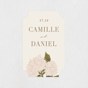 "Hydrangea" - Bridal Shower Favor Stickers in Blush by Leah Bisch - Front