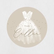 "dressed up" - Bridal Shower Favor Stickers in Champagne by Rebecca Durflinger - Front