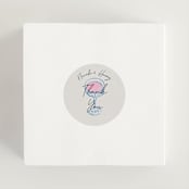 "Wine & Dine" - Bridal Shower Favor Stickers in Porcelain by Elly - In Use