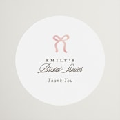 "Love is Blooming" - Bridal Shower Favor Stickers in Carnation by Itsy Belle Studio - Front