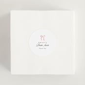 "Love is Blooming" - Bridal Shower Favor Stickers in Carnation by Itsy Belle Studio - In Use