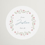 "Mai Tai" - Bridal Shower Favor Stickers in Orchid by letterfix - Front