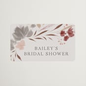 "Autumn Showers" - Bridal Shower Favor Stickers in Maple Leaf by Nicoletta Savod - Front