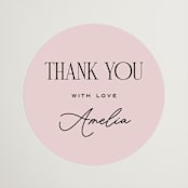"Arbor" - Bridal Shower Favor Stickers in Rosey by Pixel and Hank - Front