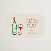 "Amore e Cibo" - Bridal Shower Favor Stickers in Tomato by Cass Loh - Front
