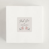 "Sparkling Wedding Cake" - Bridal Shower Favor Stickers in Peony by Jackie Crawford - In Use