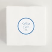 "Blue" - Bridal Shower Favor Stickers in Cobalt by Gwen Bedat - In Use