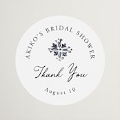"Blue Chianti" - Bridal Shower Favor Stickers in Powder Blue by Becky Nimoy - Front