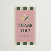 "Vintage Pickle" - Bridal Shower Favor Stickers in Avocado by Vera Lim - Front