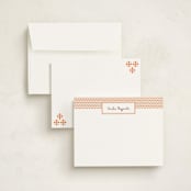 "Paprika Patterned" - Business Stationery in Paprika by Blixa 6 Studios - Assembled