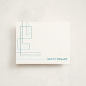 "Technological Mark" - Business Stationery in Techno Blue by Ana Gonzalez - Front
