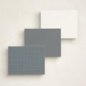 "Technological Mark" - Business Stationery in Techno Blue by Ana Gonzalez - Back of Card Options