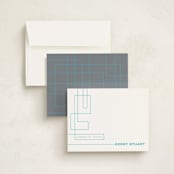 "Technological Mark" - Business Stationery in Techno Blue by Ana Gonzalez - Assembled