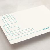 "Technological Mark" - Business Stationery in Techno Blue by Ana Gonzalez - Detail
