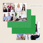 "Crisp Color" - Business Stationery in Green by hi-lighter inc. - Back of Card Options