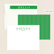 "Crisp Color" - Business Stationery in Green by hi-lighter inc. - Assembled