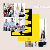 "Simple and Twisted" - Business Stationery in Yellow by Ana Gonzalez - Back of Card Options