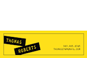 "Simple and Twisted" - Business Stationery in Yellow by Ana Gonzalez - Detail