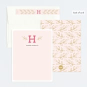 "Leafy Initial" - Business Stationery in Rose by Iwona K - Assembled