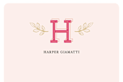 "Leafy Initial" - Business Stationery in Rose by Iwona K - Detail