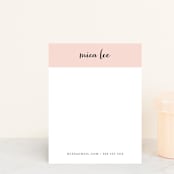 "Half" - Business Stationery in Light Rose by Susan Brown - Front