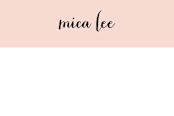 "Half" - Business Stationery in Light Rose by Susan Brown - Detail