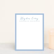 "Chrysanthemum Flourish" - Business Stationery in Sky by LollieJ - Front
