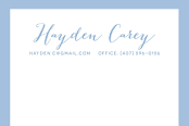 "Chrysanthemum Flourish" - Business Stationery in Sky by LollieJ - Detail