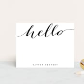"Chic Black and Gold" - Business Stationery in Cotton by Hooray Creative - Front