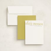 "21st Century Girl" - Business Stationery in Mustard by June Letters Studio - Assembled