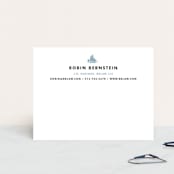 "Captain" - Business Stationery in Wedgewood Blue by June Letters Studio - Front
