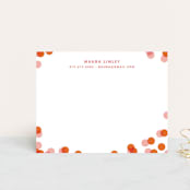 "Funfetti" - Business Stationery in Pink Coral by Annie Clark - Front