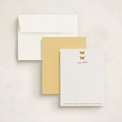 "Botanical Butterfly" - Business Stationery in Tangerine by A.C.R. - Assembled