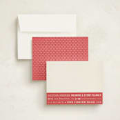 "Hearts" - Business Stationery in Cherry Red by June Letters Studio - Assembled
