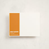 "Citrus Chevron" - Business Stationery in Sunset by Melanie Locher - Front