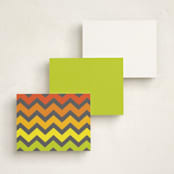 "Citrus Chevron" - Business Stationery in Sunset by Melanie Locher - Back of Card Options