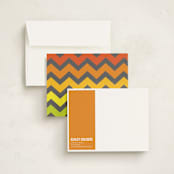 "Citrus Chevron" - Business Stationery in Sunset by Melanie Locher - Assembled