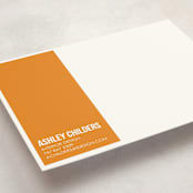 "Citrus Chevron" - Business Stationery in Sunset by Melanie Locher - Detail