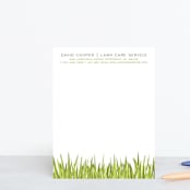 "Blades of Grass" - Business Stationery in Wheatgrass by Jennifer Postorino - Front