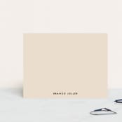 "Savant Plaid" - Business Stationery in Granite by Yolanda Mariak Chendak - Front