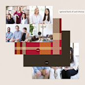 "Savant Plaid" - Business Stationery in Granite by Yolanda Mariak Chendak - Back of Card Options