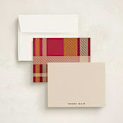 "Savant Plaid" - Business Stationery in Granite by Yolanda Mariak Chendak - Assembled