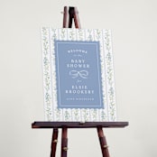 "Dorothy" - Baby Shower Welcome Signs in Cornflower by Erin L. Wilson - In Use