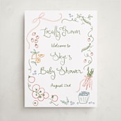 "Locally Grown Sketch" - Baby Shower Welcome Signs in Meadow by Jenna Holcomb - Front
